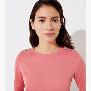 NWT- LOFT outlet shoulder button sweater